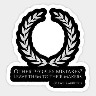 Classical Rome Stoic Philosophy Caesar Marcus Aurelius Quote Sticker